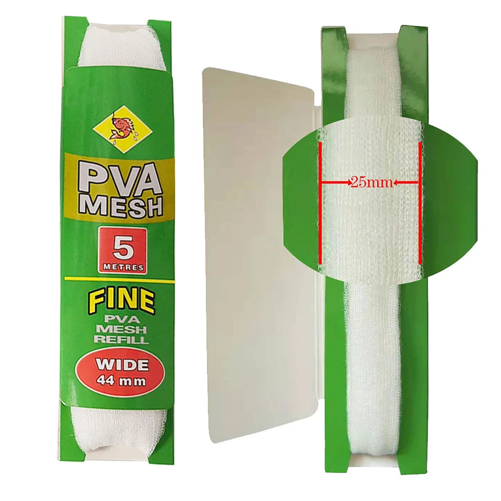ALPHA 5m Soluble Pva Mesh Refill Carp Fishing Feeder Fishing Lures Refill Rig Hook Bait Wrap Bags  PVA Bag
