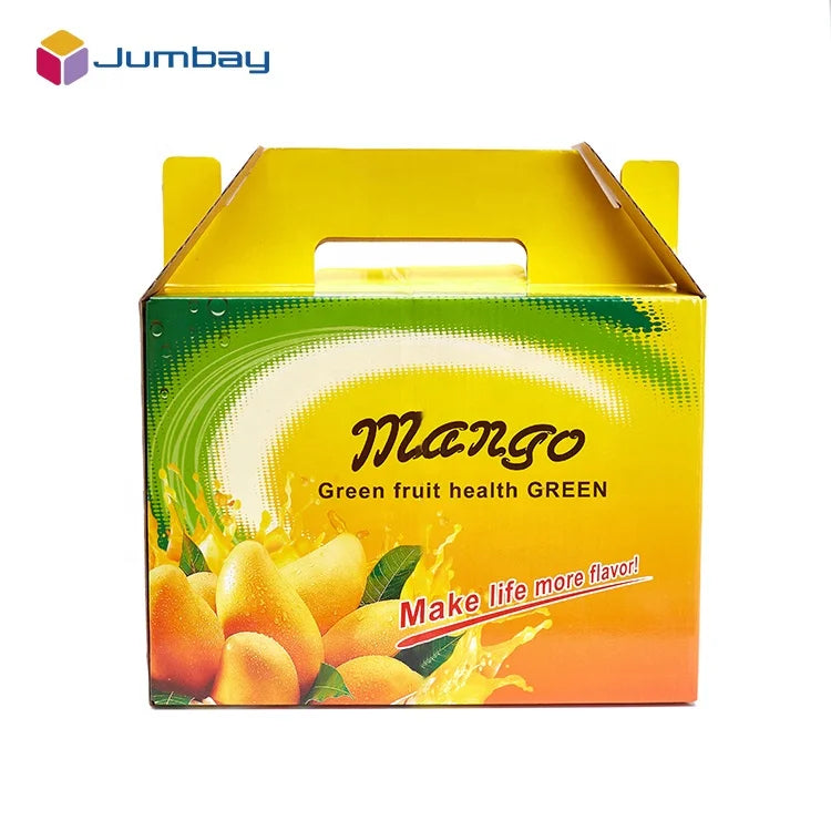 Luxury Custom logo Printed Kraft Paper Box Fruit Box mango Packaging Corrugated Board Carton Suitcase Box