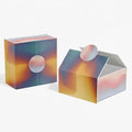 Custom Size Wedding Flower Decorative Packaging Gift Box Fancy Recyclable Portable Transparent Yellow Mini Flower Cake Box