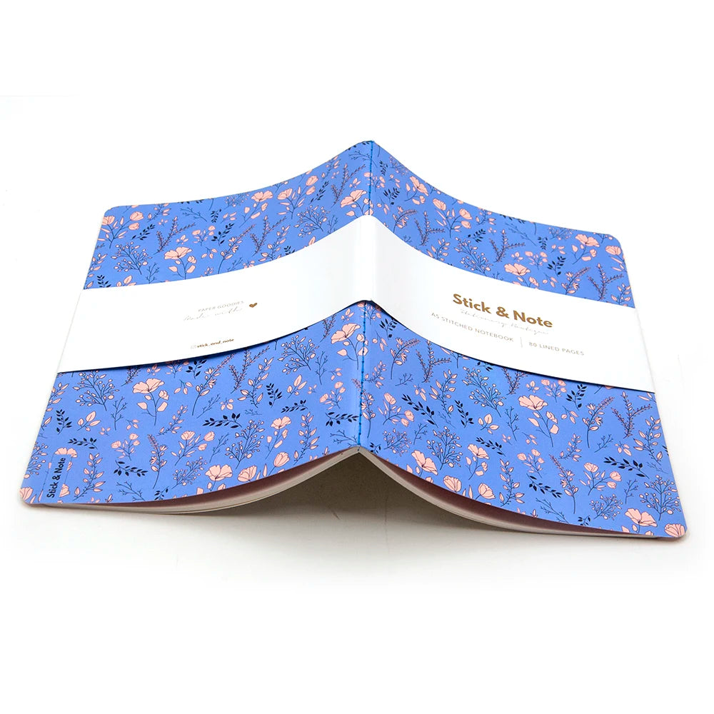 Custom A5 School Student Notebook Mini Exercise Book with Saddle Stitching Paper Cover Stapled and Printed Service