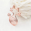 Cute Cartoon Cat Shape Paper Clips Kawaii Stationery Gold Rose Gold Hollow Out Binder Clips Photos Tickets Letter Clamp