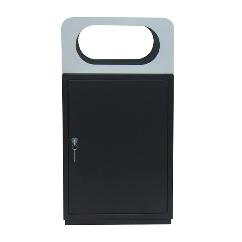 Outdoor Steel Garbage Trash Cans Outside Park Metal Eco Rubbish Litter Bin Patio Commercial Recycle Waste Bin with Ashtray