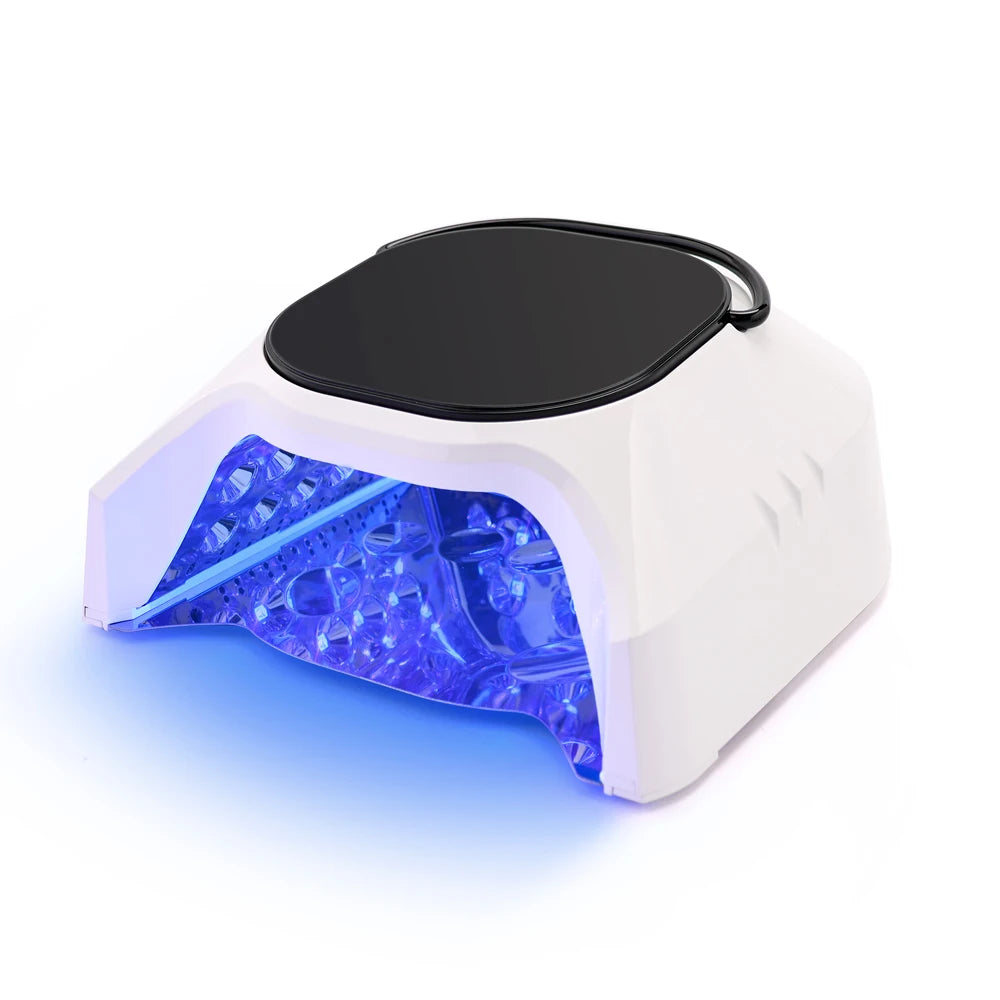 Innovative 96W Dual Light UV LED Lamp Cordless Nail Dryer with Gel Lacquer Rechargeable Nail UV Dryer with Handle