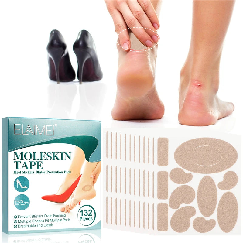 Elaimei Flannel Moleskin Tape Skin Damage Preventing Anti Wear Foot High Heel Stickers Blister Prevention Pads for Shoes