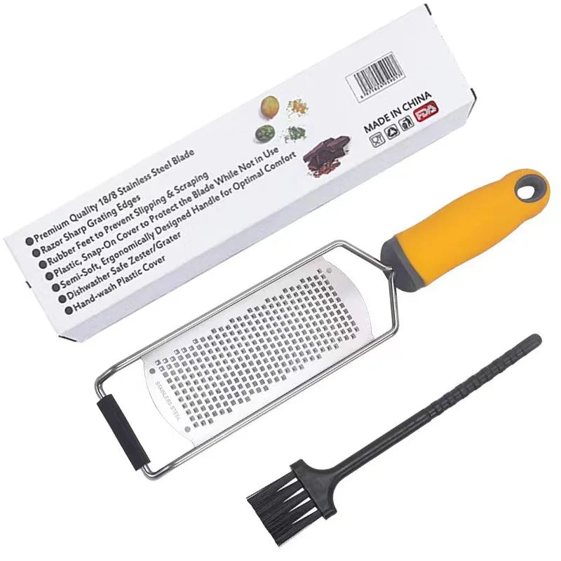 Wholesale Hot Sale Multifunctional Manual Cutting Tool Stainless Steel Cheese Grater Lemon sharp Kitchen with Protective Cover