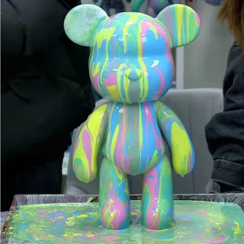 Wholesale Fluid Bear Sculpture Figures Toys Christmas Gifts Handmade Diy Resin Craft