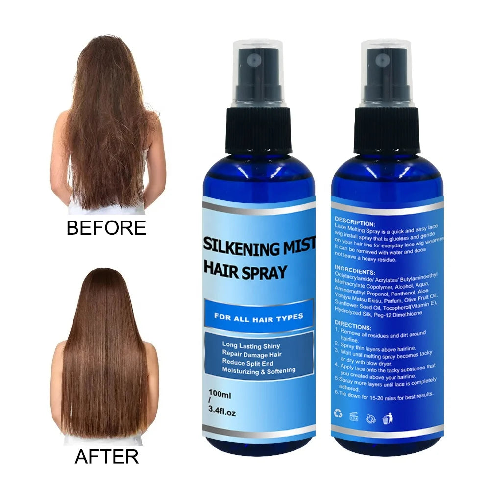 Custom Your Own Labels Silk Spray Smooth Silkening Mist Hair Spray