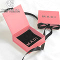 Wholesale Custom Logo Rigid Sliding Out Drawer Box Gift Box for Jewelry Accessory Storage Retail Box With Ribbon