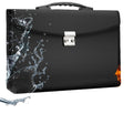 24-Pocket Expandable File Folder Fireproof Office & Home A4/Letter Size Document Organizer PP Material Patterned Bag