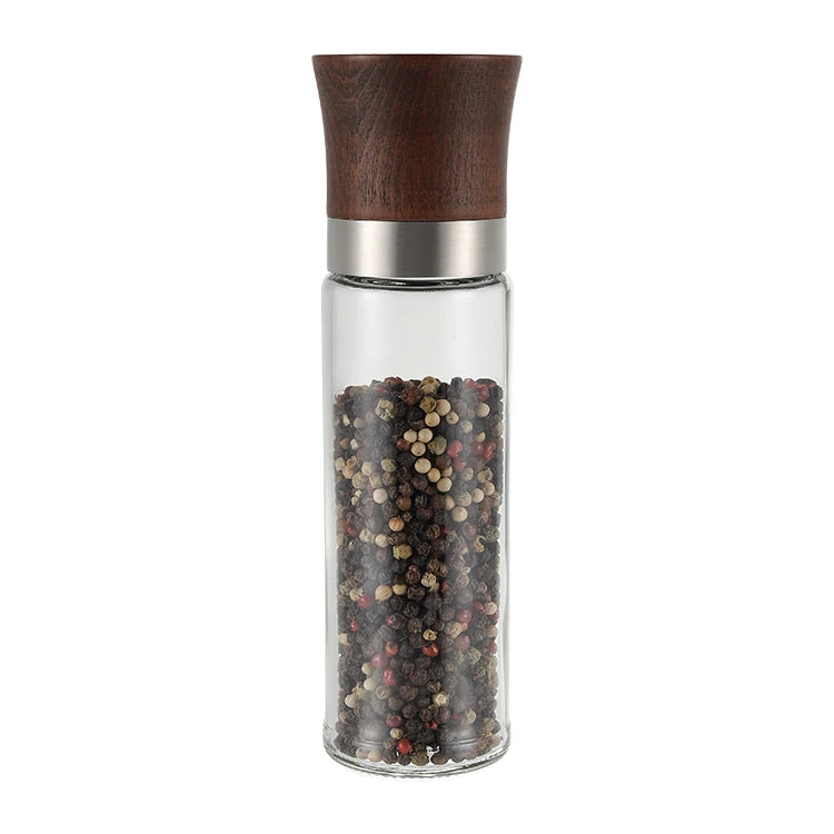 Chefshere Top Selling 235ml Dark Wood Color 8inch Handle Wooden Grinder Eco-Friendly Salt and Pepper Spice Mills for Spices