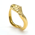 Tarnish Free High End Rose Gold Plated 18K Gold Moebius Twisted Curved Surface Rings for Women Stainless Steel Jewelry Trendy