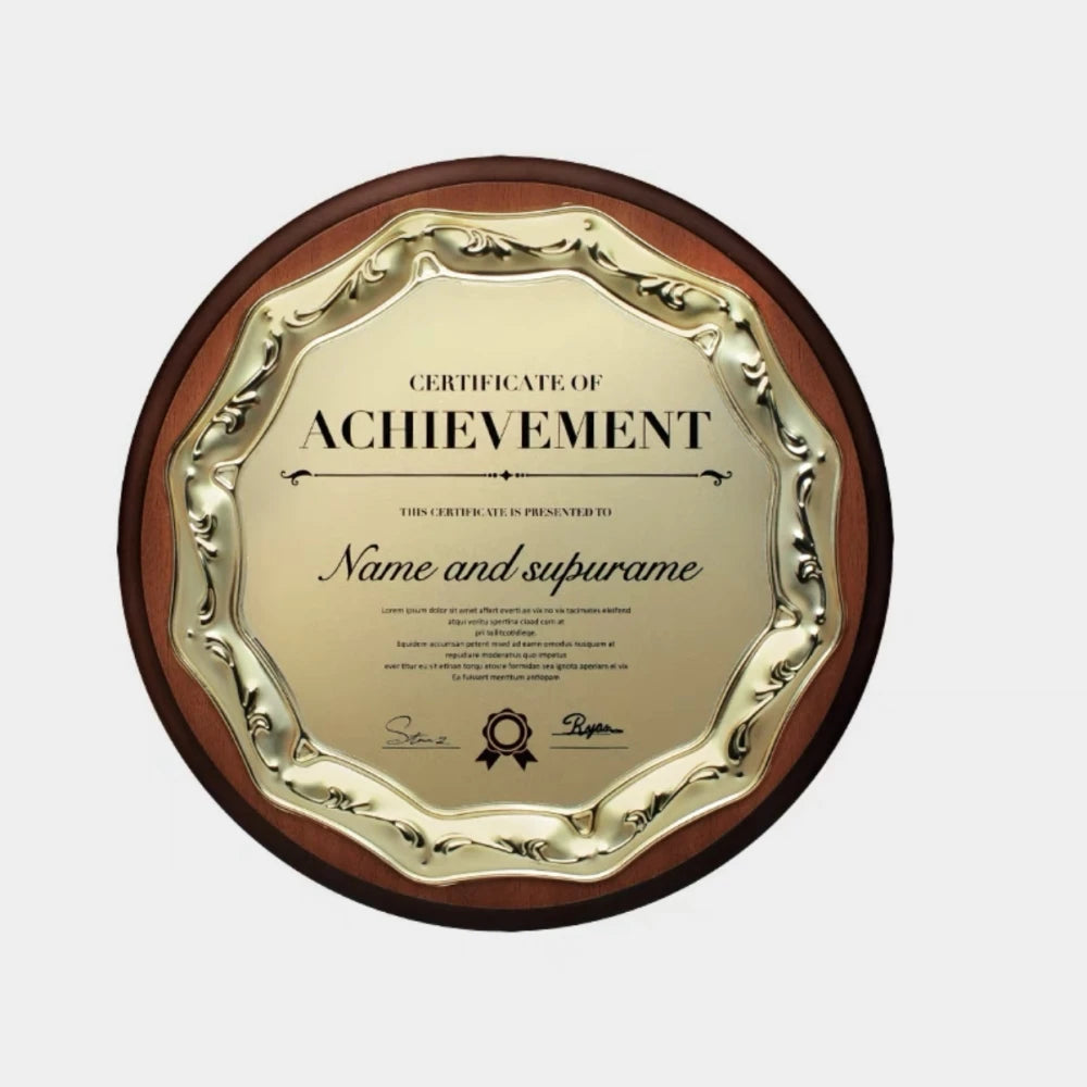 ADL Ear of Wheat Wholesales Wooden Plaques Honorary Round Award Certificate Business Awards Trophy