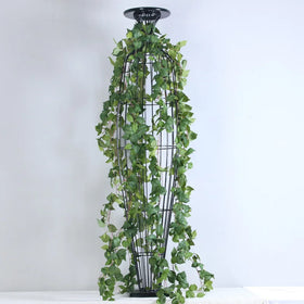 Best Selling Silk Green Leaves Garland Artificial Plants Hanging Rattan Vines for Wall Decor