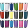 Custom logo Double Wall Stainless Steel Tumbler Cups 20oz Vaccum Car Tumbler With Lid