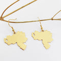 Venezuela Flag Map Earrings Female Earrings Women Joyeria De Acero Inoxidable Gold Plated Jewelry