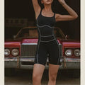 Workout Gym Outfits 2 Piece Crop Top and Shorts Set for Women Custom Fitness Striped Yoga Shorts Set