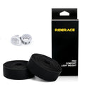 RIDERACE  Road Bike Belt Particles Bicycle Handle Bar Tape Vibration Damping EVA PU Cycling Cork Handlebar Tape Wrap +2 Bar Plug