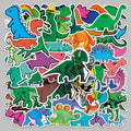 50PCS Factory Wholesale Personality Fun Small Fresh Animal Pattern Little Dinosaur Stickers Bicycle Desk Backpack Album Stickers