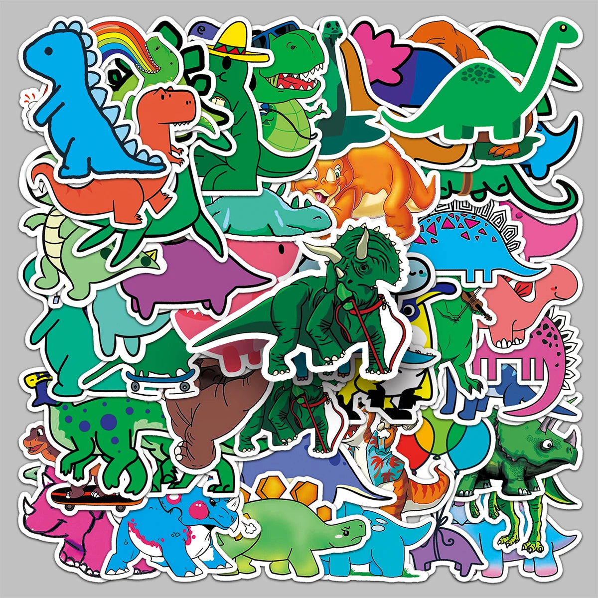 50PCS Factory Wholesale Personality Fun Small Fresh Animal Pattern Little Dinosaur Stickers Bicycle Desk Backpack Album Stickers