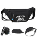 WAALUU Custom  Fashion Travel Casual Fanny Packs for Man Print Designer Mens Fitness Hip Belt Pouch Bum Waist Bag