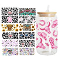 3D Effect Waterproof No Heat Customizable UV Transfers 16oz 20oz 40oz Sticker Uv Cups Wraps Decals