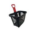 Plastic Rolling Supermarket Shopping Basket Rolling Plastic Hand Basket Shopping Baskets with Wheels