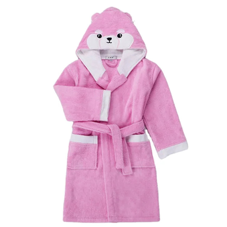 Wholesale High Quality Custom Logo Kids Unicorn Bathrobe Baby Bath Robe for Kids 100% Cotton Pajama