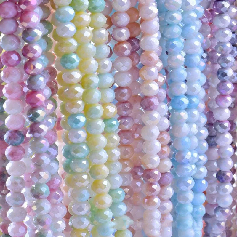 Wholesale  8mm Crystal Rondelle Beads Gradient Glass Beads DIY Handmade Jewelry Beaded Accessories