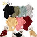 SinSky Dog Apparel Winter Warm Cute Puppy Large Small Breathable Knit Dog Sweater Luxury Personalized Pet Dog Clothes