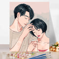 Paint Picture by Numbers for Adults Couples DIY HandPainted Oil Painting Portrait Love Style Home Decoration Custom Photo Crafts
