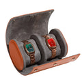 Wholesale Watch Roll Leather Travel case Luxury Portable Leather Watch Storage Case Watch Portable Travel Packaging Box
