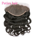 Online Store Lace Closure 13*6 Pre Plucked Hairline Brazilian Body Wave Human Hair 13x6 Transparent HD Lace Frontal Naturel Only