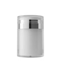 Luxury White and Pink Beauty Containers with Easy-to-Press round Airless Pump Wholesale Refillable Lotion Jars