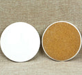 Jutien  Hot Sale Cork coaster DIY Blank Round Custom Ceramic Coasters for Drink