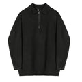Premium Quality Winter Loose Knitted Wool Polo Pullover Sweater for Men Stand Collar Full Zipper Men's Sweater