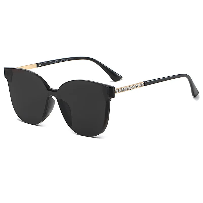 CCA70002 Fashion Rhinestone Eyewear Female Wholesale Gafas New Diamond Decoration Rimless Sunglasses Women