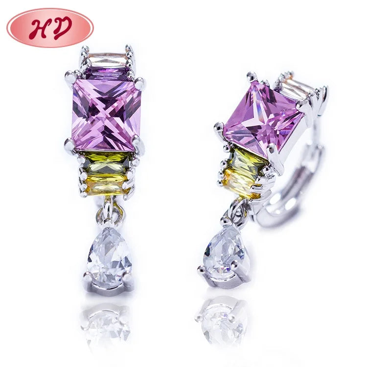 Dubai Gold Platinum Jewelry Fashion Design Hanging Earrings