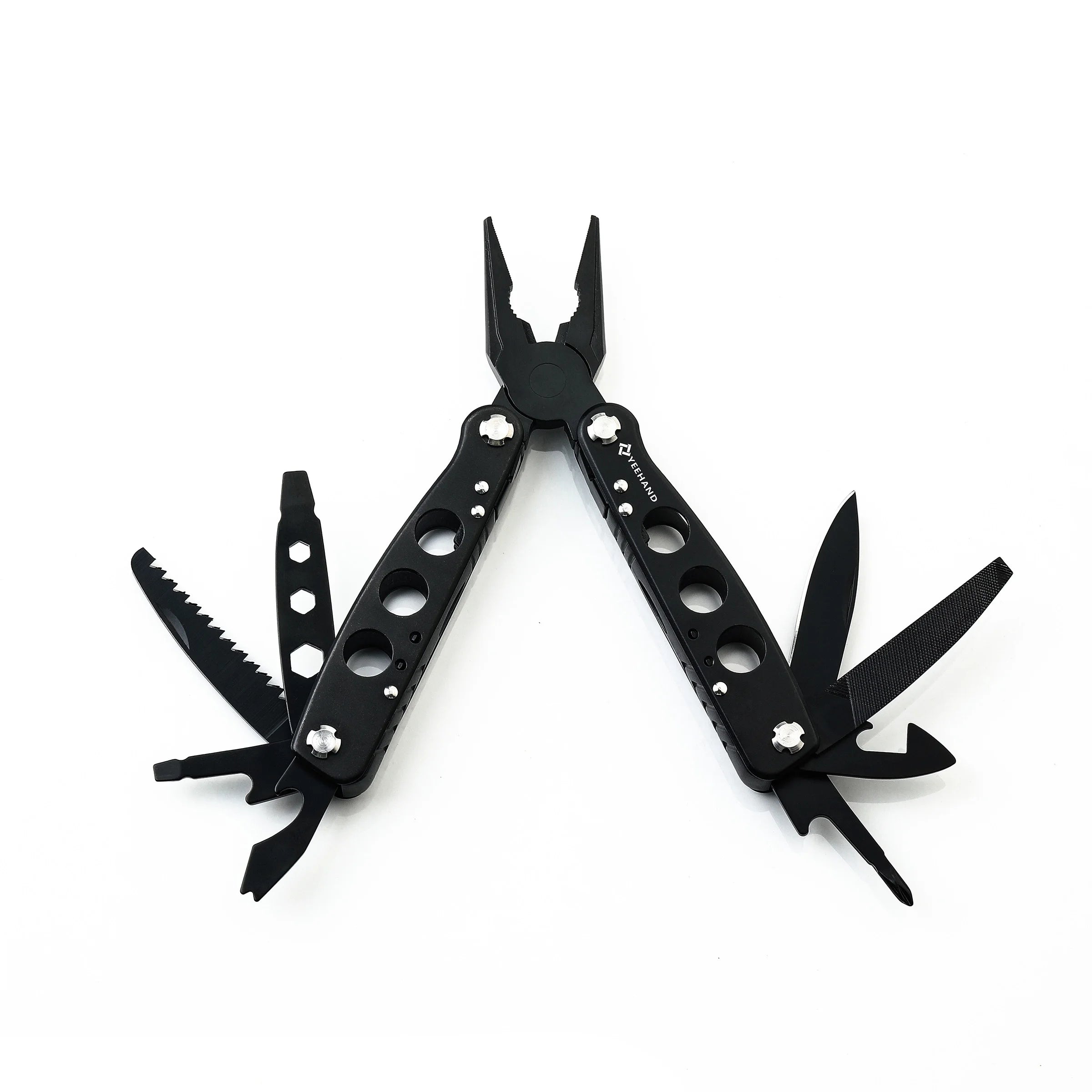 15 in 1 Black Multitool Knife Multi Pocket Fold the Pliers Camping Survival Multi-Functional Outdoor Pliers