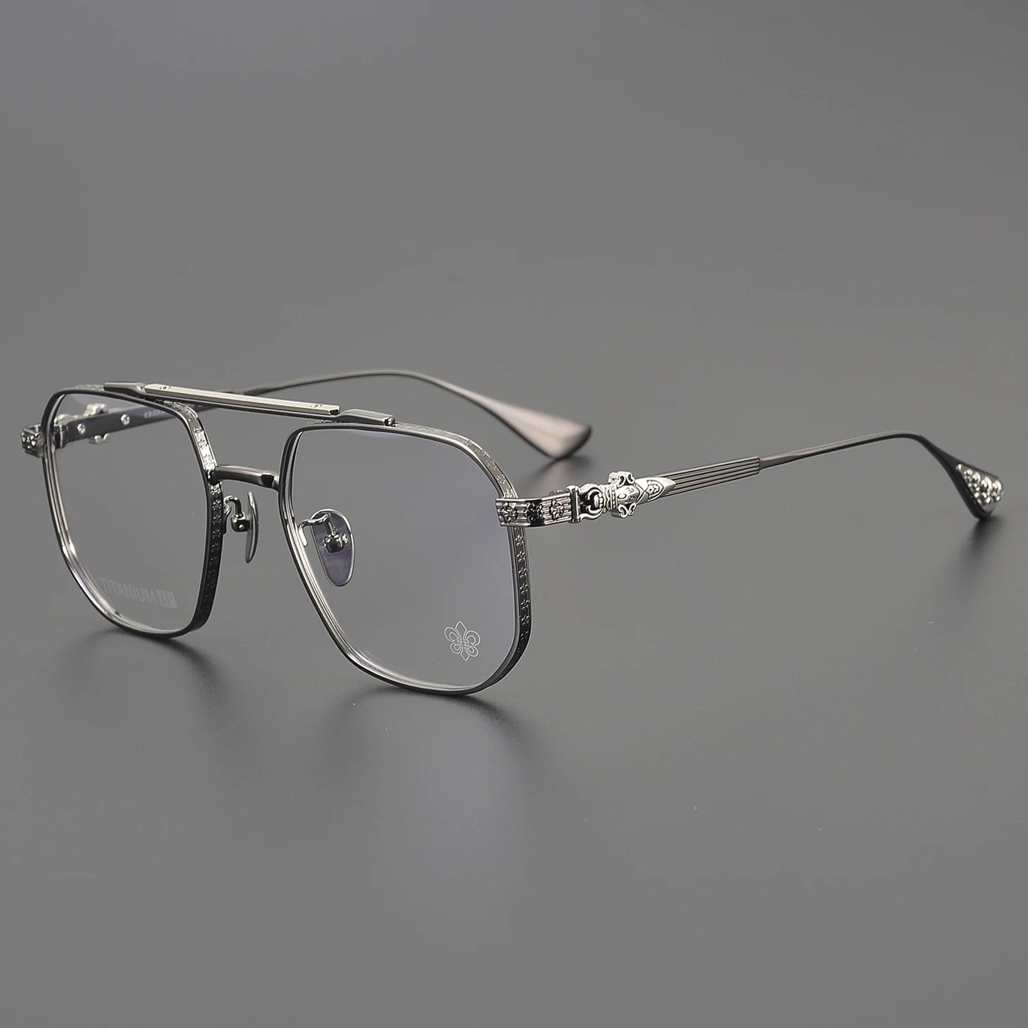 CH8222 Pilot Polygon Titanium  Luxury Prescription Eyeglasses Transparent Presbyopia Women Fashion Glasses Gold Elegant Frames