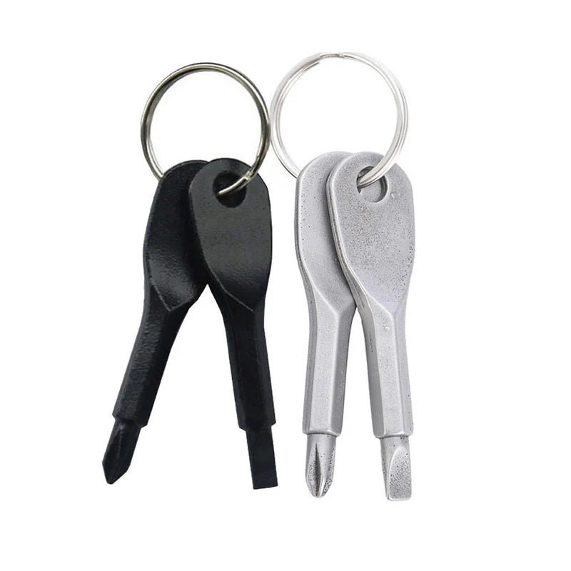 Custom LOGO EDC Key Ring Outdoor Multifunction Screwdriver Keychain Pocket Mini Tool Screwdriver Set with Key Ring