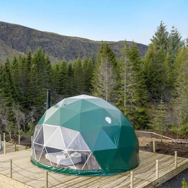 Glamping Outdoors PVC Dome Tent Prefab Hotel Resort Dome Tent With Insulation