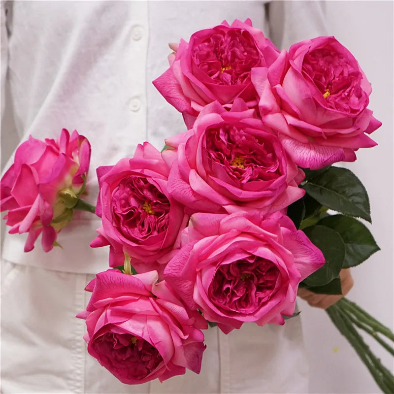 O-X3041 Wholesale Austin Real Touch Flowers Rose Large Size Rose Fake Flowers Long Stem Red Roses Artifical Flowers