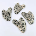Huiying Dalmatian Jasper Stone Heart Facial Gua Sha Scraping Massage Tool
