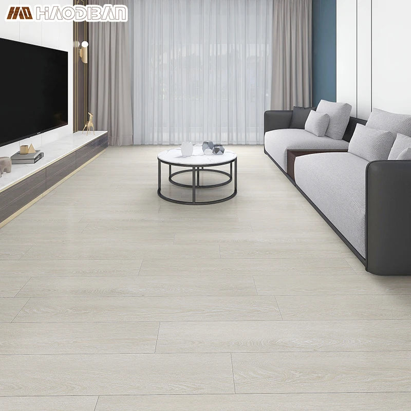 Hot Sale Beige Wood Grain SPC LVT Hotel Flooring 4mm Piso SPC Click Sheet Indoor Anti-Slip with Graphic Design Capability