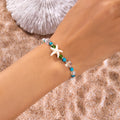Hot Selling  Bohemian Style Elastic Fashion Bracelet  Summer Beach Ocean Pearl Starfish Turtle for Women