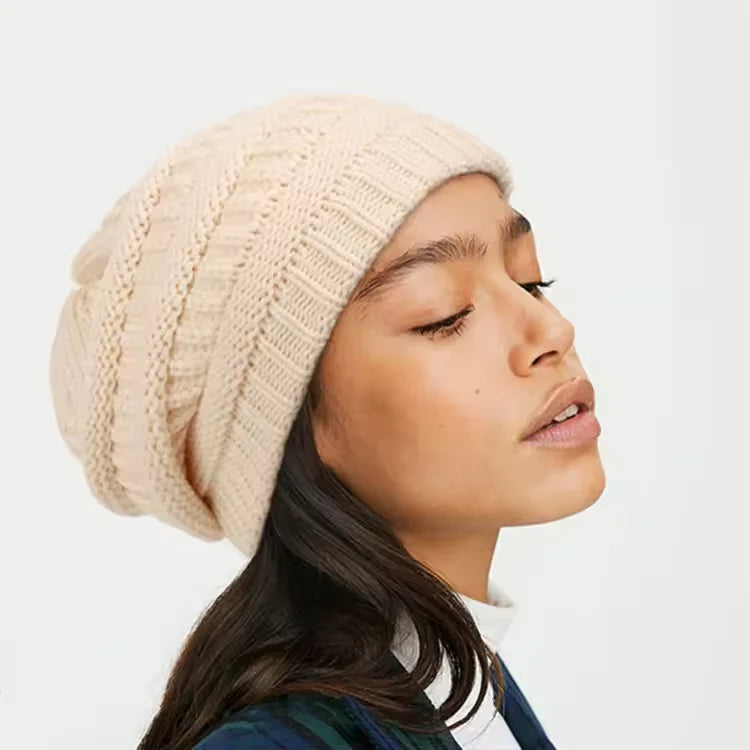 SongMay Winter Beanies Satin Lined Warm Thick Knitted Hats Slouchy Caps for Women Beanie