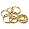 Solid Brass Split Rings Double Loop Keyring 20/25/30mm Keychain Keys Holder Bag Hook Connector DIY Leather Craft Hardware
