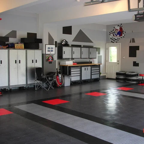 CE Car Garage Floor Plastic Modular Interlocking PP Vinyl Garage Floor Tiles for Garage