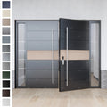USA Yohome Customized Design Cast Aluminium Double Doors for Houses Modern Security Entry Doors