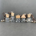 10ml Car Hanging Pendant Car Perfume Glass Bottle Diffuser 8ml Metal Petals Car Necklace Pendant Bottle with Crystal Beads